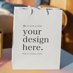 Geschenktasche Ihr Design hochladen Mittlere Geschenktüte