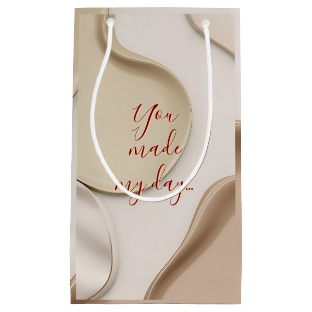 Geschenktasche in abstrakter Grafik Kleine Geschenktüte (Vorderseite)