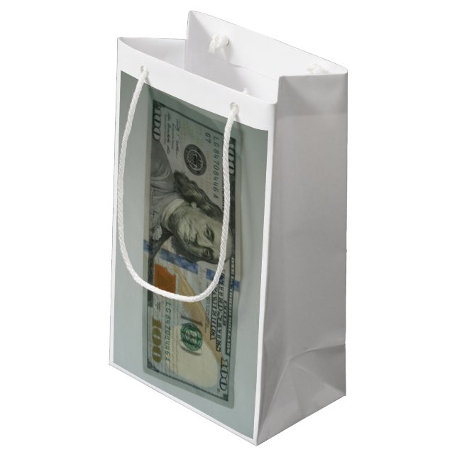 Geschenktasche/Kartonkombo/Metropolis Kleine Geschenktüte (Rückseite Schrägansicht)