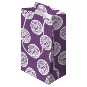 Geschenktasche lila mit mehrsprachiger Ruhe Kleine Geschenktüte
