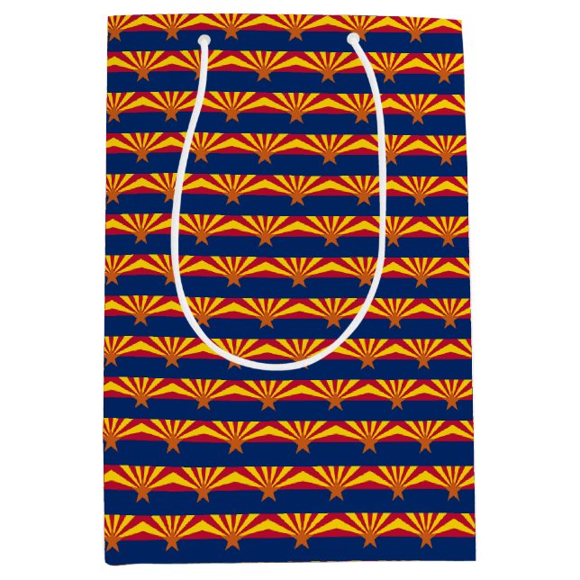 Geschenktasche mit Arizona-Flagge, USA Mittlere Geschenktüte (Vorderseite)