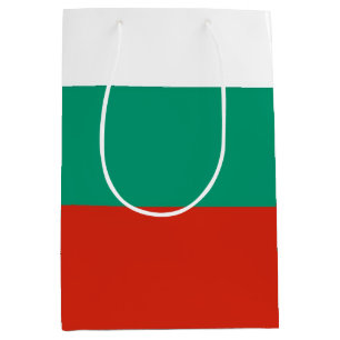 Geschenktasche mit bulgarischer Flagge Mittlere Geschenktüte