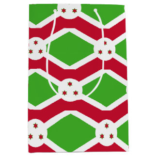 Geschenktasche mit burundischer Flagge Mittlere Geschenktüte