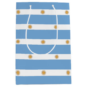 Geschenktasche mit der Flagge Argentiniens Mittlere Geschenktüte
