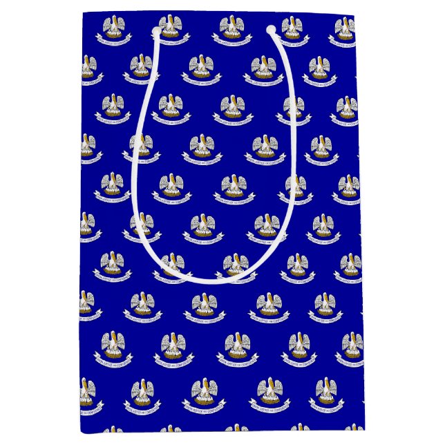 Geschenktasche mit der Flagge des Louisiana-Staat, Mittlere Geschenktüte (Vorderseite)