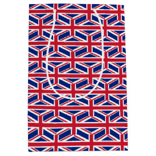 Geschenktasche mit der Flagge des Vereinigten Köni Mittlere Geschenktüte