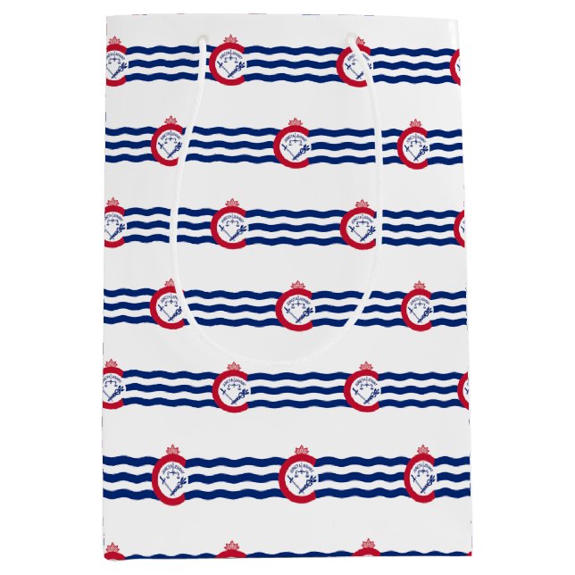 Geschenktasche mit der Flagge von Cincinnati, USA Mittlere Geschenktüte (Vorderseite)