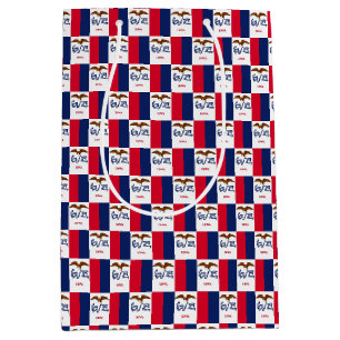 Geschenktasche mit der Flagge von Iowa, USA Mittlere Geschenktüte
