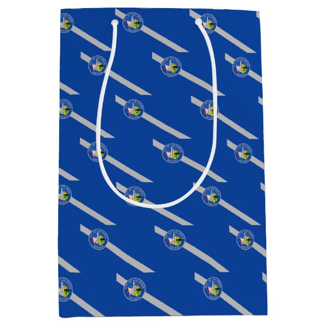 Geschenktasche mit der Flagge von Las Vegas, USA Mittlere Geschenktüte (Vorderseite)