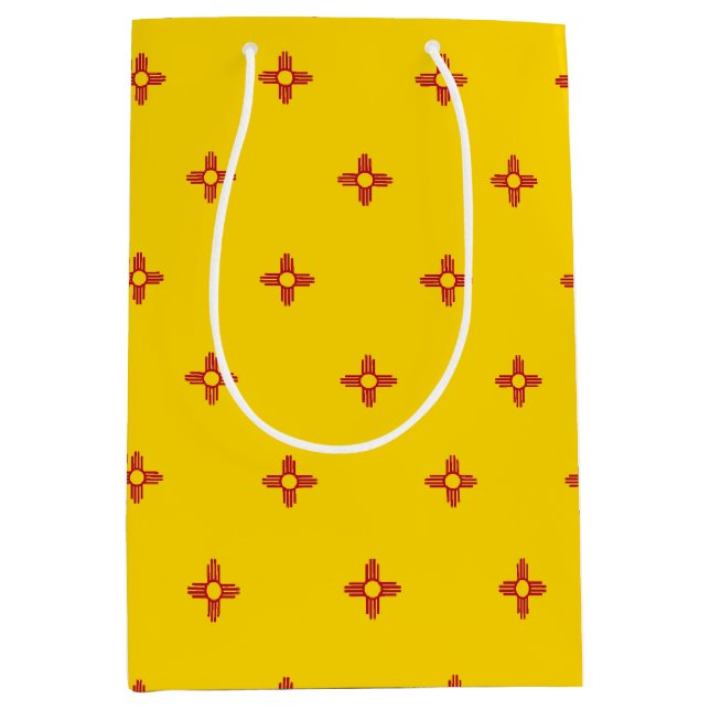 Geschenktasche mit Flagge New Mexico, USA Mittlere Geschenktüte (Vorderseite)