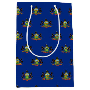 Geschenktasche mit Flagge von Pennsylvania, USA Mittlere Geschenktüte