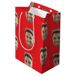 Geschenktasche mit Fotos für die Hochzeitsgesellsc Mittlere Geschenktüte