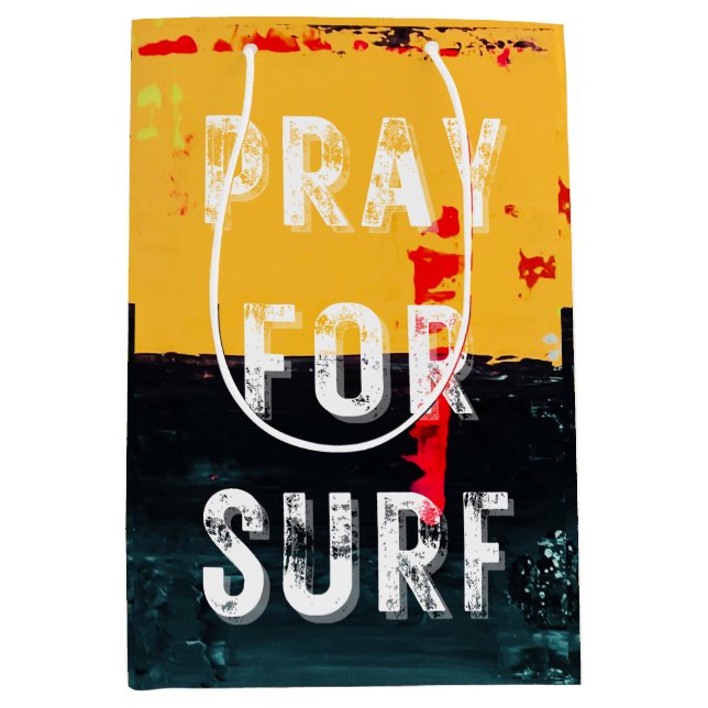 Geschenktasche mit salziger Strandvibe Mittlere Geschenktüte (Vorderseite)