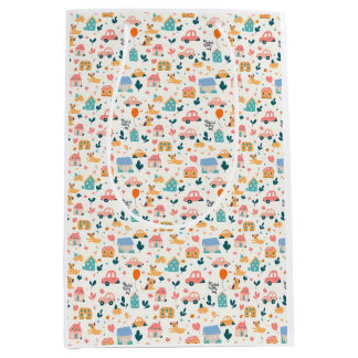 Geschenktasche mit spielerischem Muster Mittlere Geschenktüte