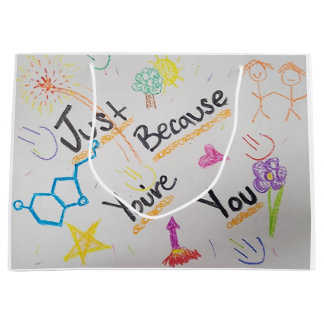 Geschenktasche - Nur weil du bist Große Geschenktüte