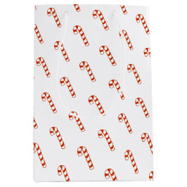 Geschenktasche - Rote und weiße Süßigkeiten Mittlere Geschenktüte