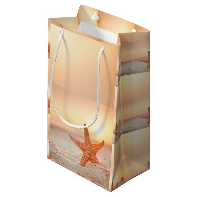 Geschenktasche Starfish Beach Kleine Geschenktüte (Vorderseite Schrägansicht)
