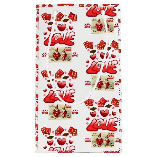 Geschenktasche Valentine Kleine Geschenktüte (Rückseite)