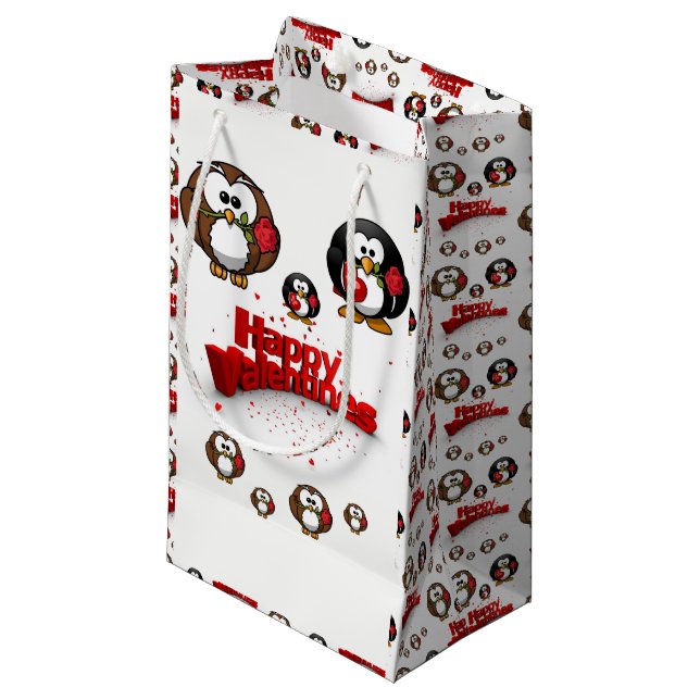 Geschenktasche Valentine Kleine Geschenktüte (Vorderseite Schrägansicht)