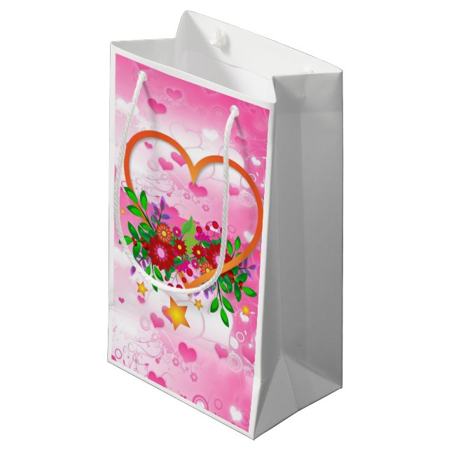 Geschenktasche Valentine Kleine Geschenktüte (Vorderseite Schrägansicht)