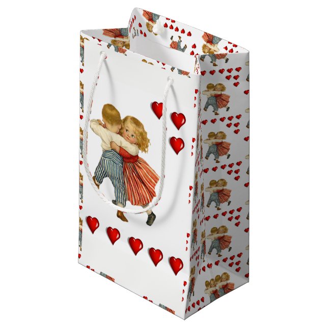 Geschenktasche Valentine Kleine Geschenktüte (Vorderseite Schrägansicht)