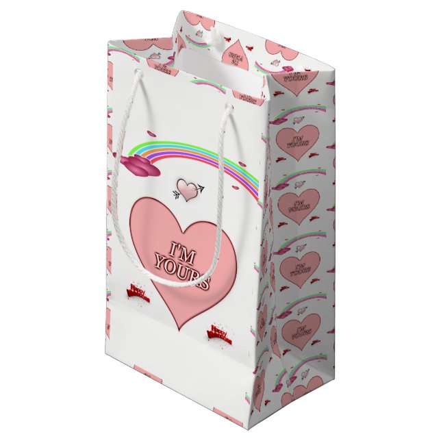 Geschenktasche Valentine Kleine Geschenktüte (Vorderseite Schrägansicht)