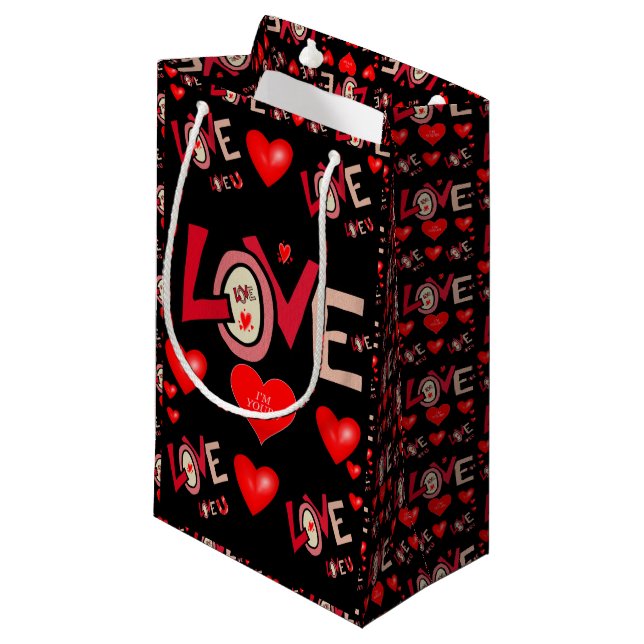 Geschenktasche Valentine Kleine Geschenktüte (Vorderseite Schrägansicht)