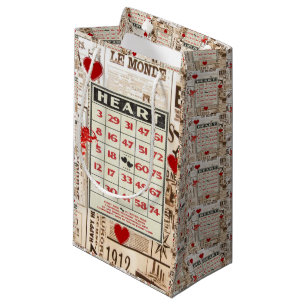 Geschenktasche Valentine Vintag Kleine Geschenktüte