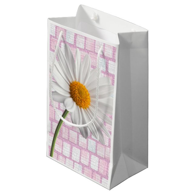 Geschenktasche Valentine's Daisy Kleine Geschenktüte (Vorderseite Schrägansicht)