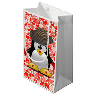 Geschenktasche Valentinin-Pinguin Kleine Geschenktüte
