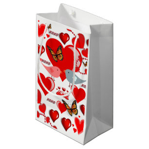 Geschenktasche Valentins Schmetterling Kleine Geschenktüte