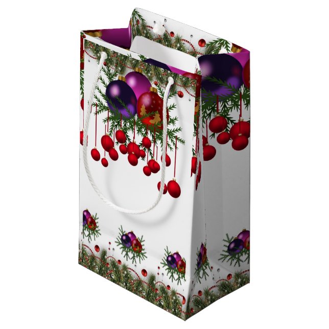 Geschenktasche Weihnachten Kleine Geschenktüte (Vorderseite Schrägansicht)