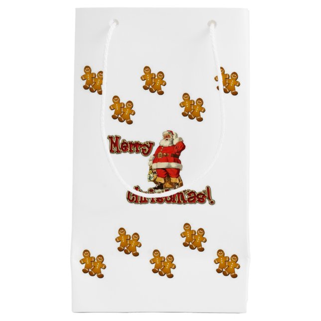 Geschenktasche Weihnachtsgingerbrot Mann Kleine Geschenktüte (Vorderseite)