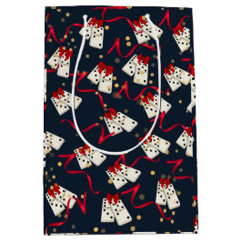 Geschenktaschen - Domino Design Blue Mittlere Geschenktüte