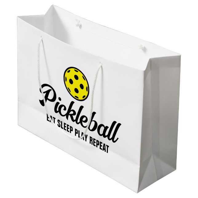 Geschenktaschen für Pickleball - Wiedergeben des S Große Geschenktüte (Vorderseite Schrägansicht)