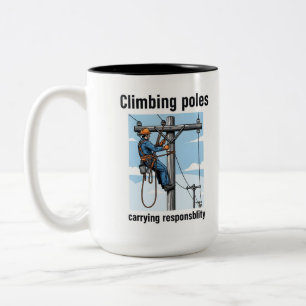 Geschenktasse für Elektriker Zweifarbige Tasse