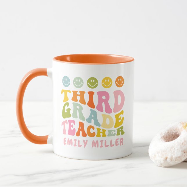 Geschenktasse für Lehrer der dritten Klasse Tasse (Mit Donut)