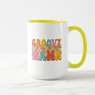 Geschenktasse für Mama Groovy Mama Bunte Kaffeetas Tasse