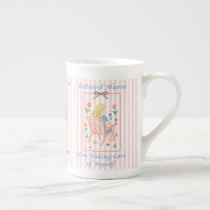 Geschenktasse für pensionierte Krankenschwester - Prozellantasse