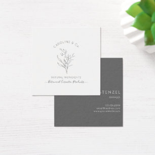 Geschenkte florale Logo-Design-Platz-Visitenkarte