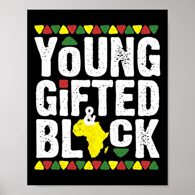 Geschenkte junge schwarze Dashiki-Afrikanische Sto Poster (Vorne)