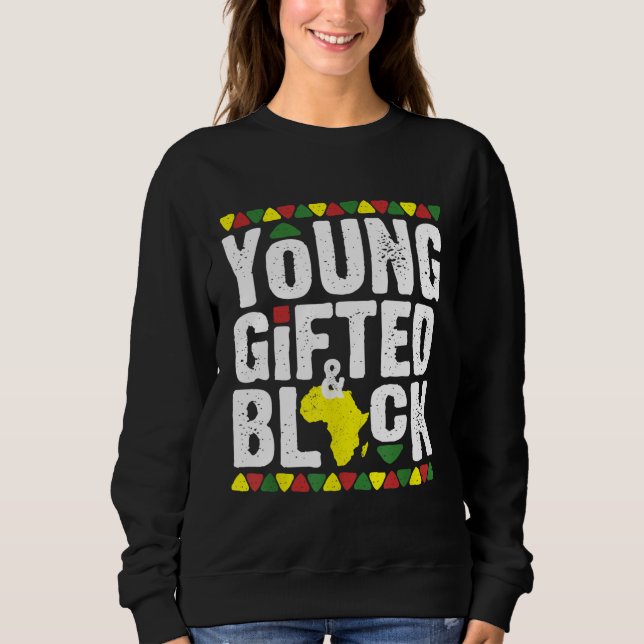 Geschenkte junge schwarze Dashiki-Afrikanische Sto Sweatshirt (Vorderseite)