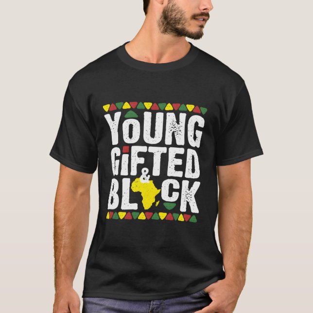 Geschenkte junge schwarze Dashiki-Afrikanische Sto T-Shirt (Vorderseite)