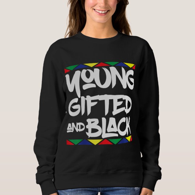 Geschenkte junge schwarze schöne afrikanische Stol Sweatshirt (Vorderseite)