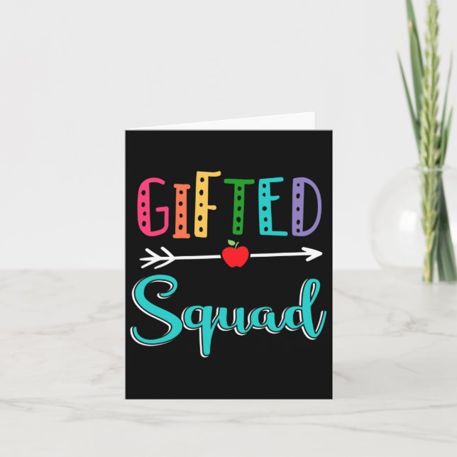 Geschenkte Squad-Lehrerin Byck zur Schule Karte (Vorderseite)