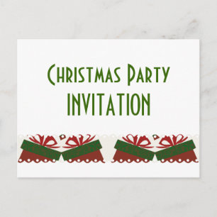Geschenkte Weihnachts-Party Einladungspostkarte
