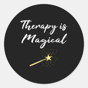 Geschenktherapie ist magische psychische Gesundhei Runder Aufkleber