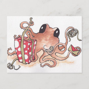Geschenktopus Postkarte
