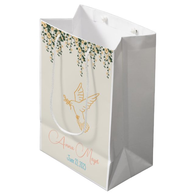 Geschenktür für Gäste Mittlere Geschenktüte (Vorderseite Schrägansicht)