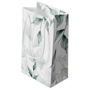 Geschenktüte Grayed Jade Green Botanical